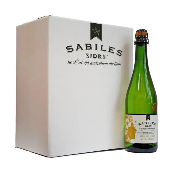 Kaste ābolu pussaldā Sabiles sidra (6 pudeles)