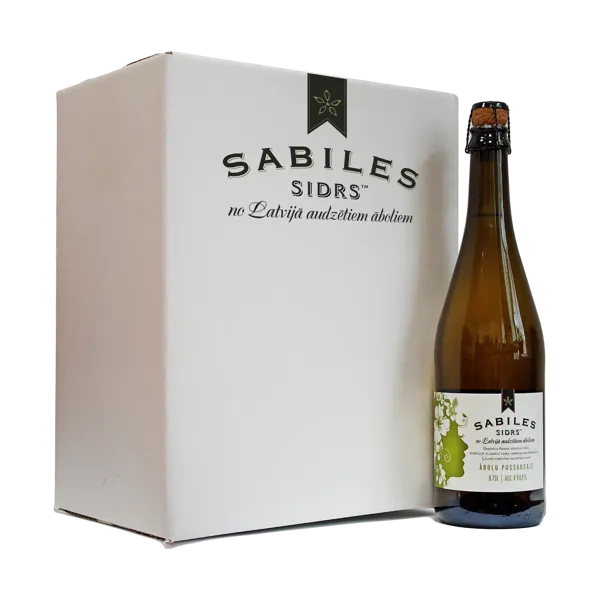 Kaste ābolu pussausā Sabiles sidra (6 pudeles)