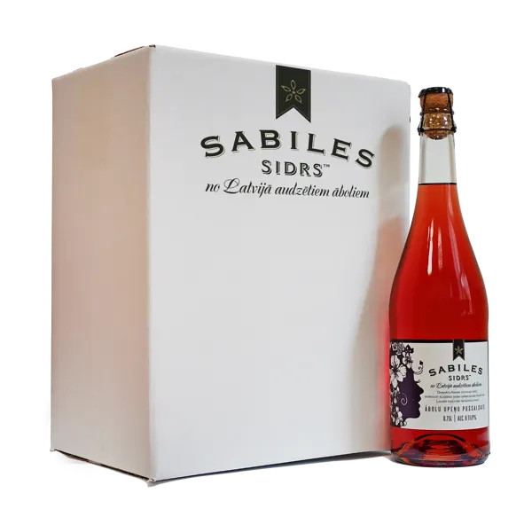Kaste ābolu–upeņu pussaldā Sabiles sidra (6 pudeles)
